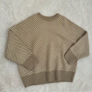 Oak + Fort Sweater Cream Tan XS